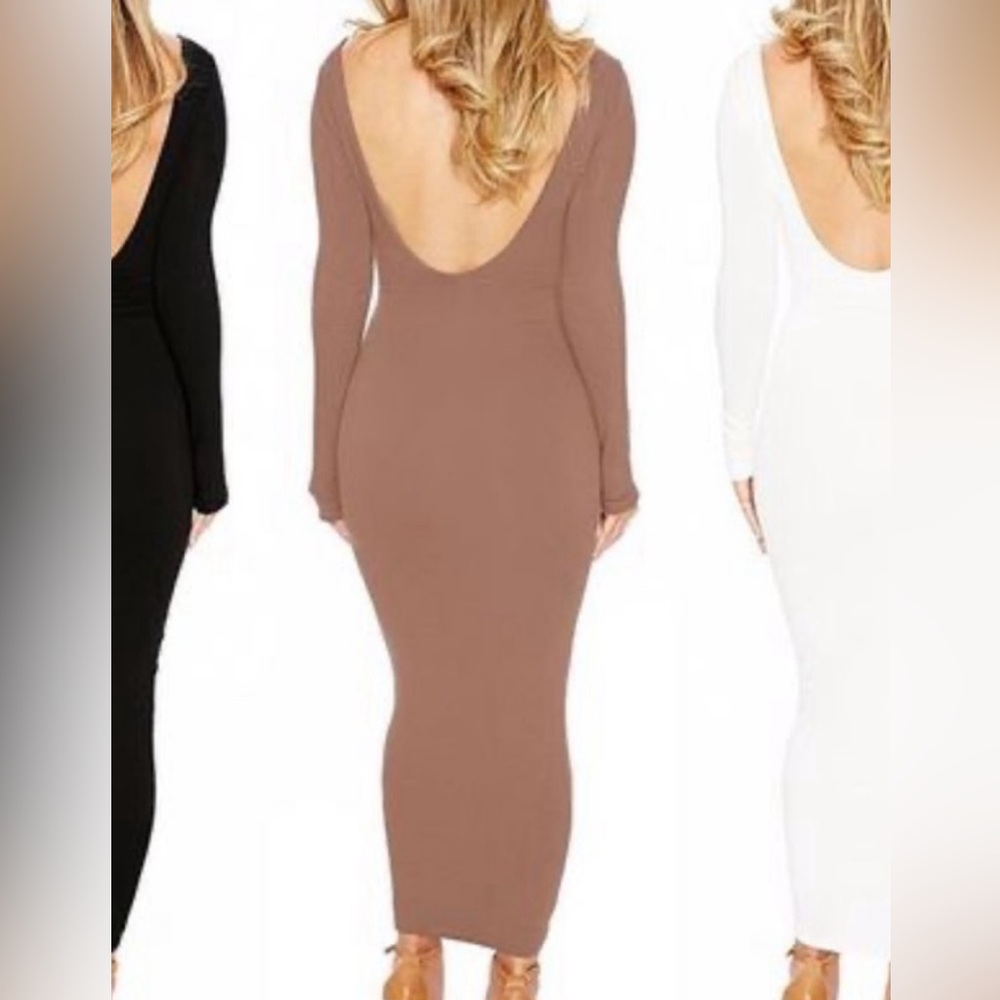 Taupe Naked Wardrobe Timeless Dress